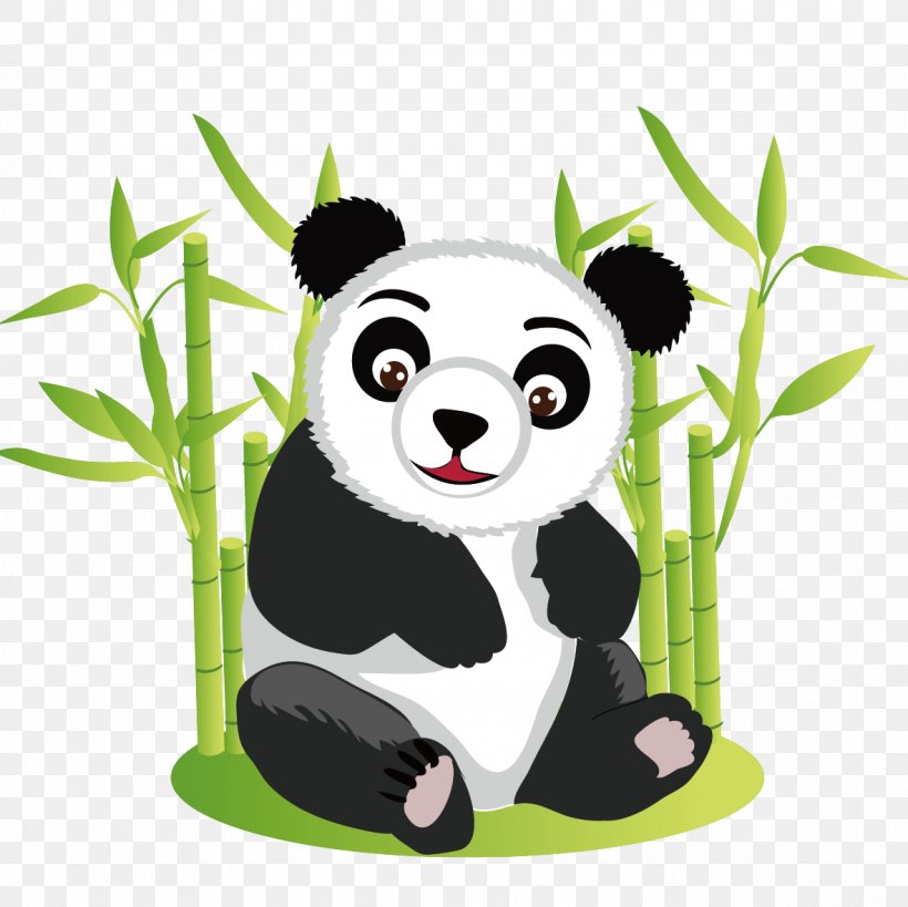 Giant Panda Bear Red Panda Cuteness Clip Art, PNG, 1181x1181px, Giant Panda, Bamboo, Bear, Carnivoran, Cartoon Download Free
