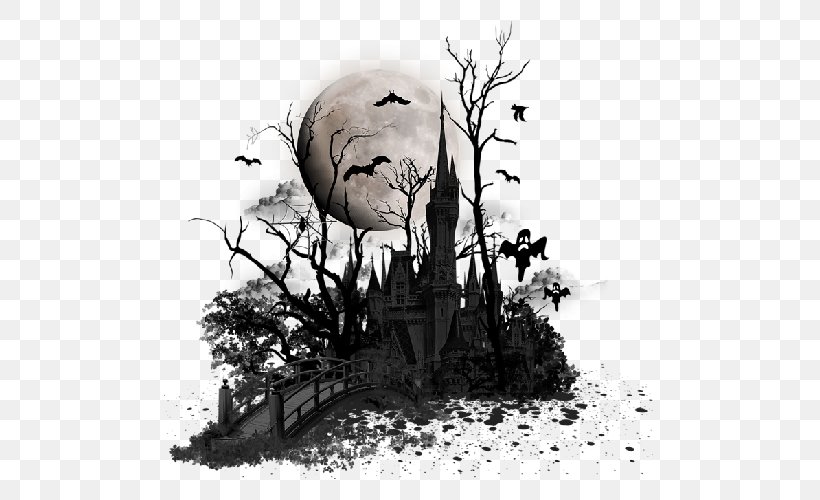 Black And White Halloween Image Clip Art 仮装, PNG, 500x500px, 31 October, Black And White, Art, Branch, Costume Download Free