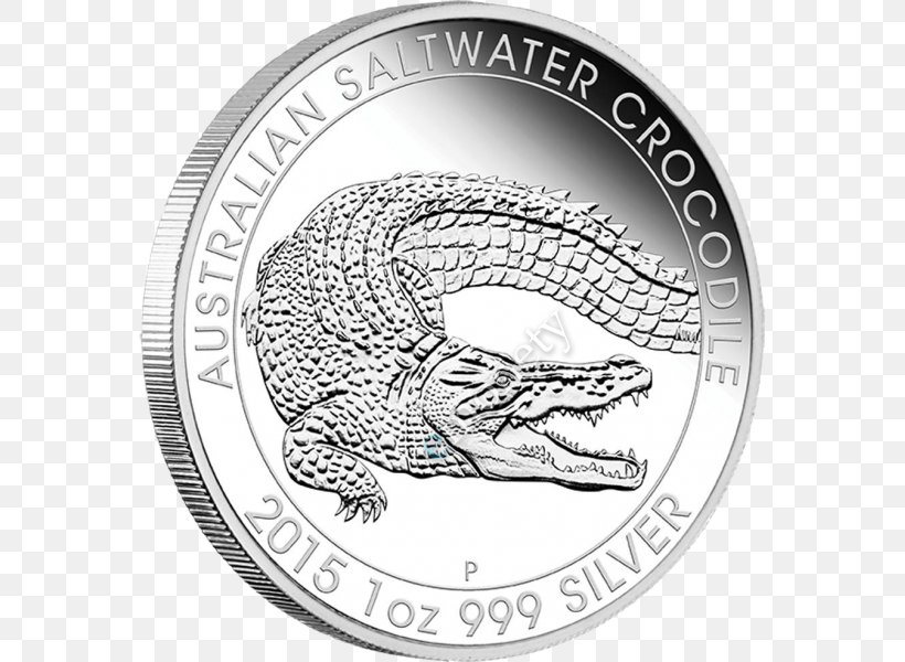 Perth Mint Saltwater Crocodile Proof Coinage, PNG, 567x600px, Perth Mint, Australia, Black And White, Brand, Bullion Download Free