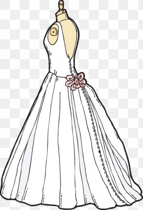 Dresses Cliparts - Bridesmaid Wedding Dress Clip Art PNG