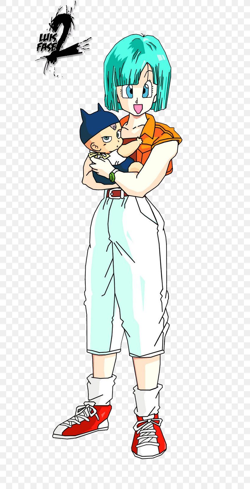 Bulma Trunks Goku Gohan Baby, PNG, 593x1600px, Watercolor, Cartoon, Flower, Frame, Heart Download Free