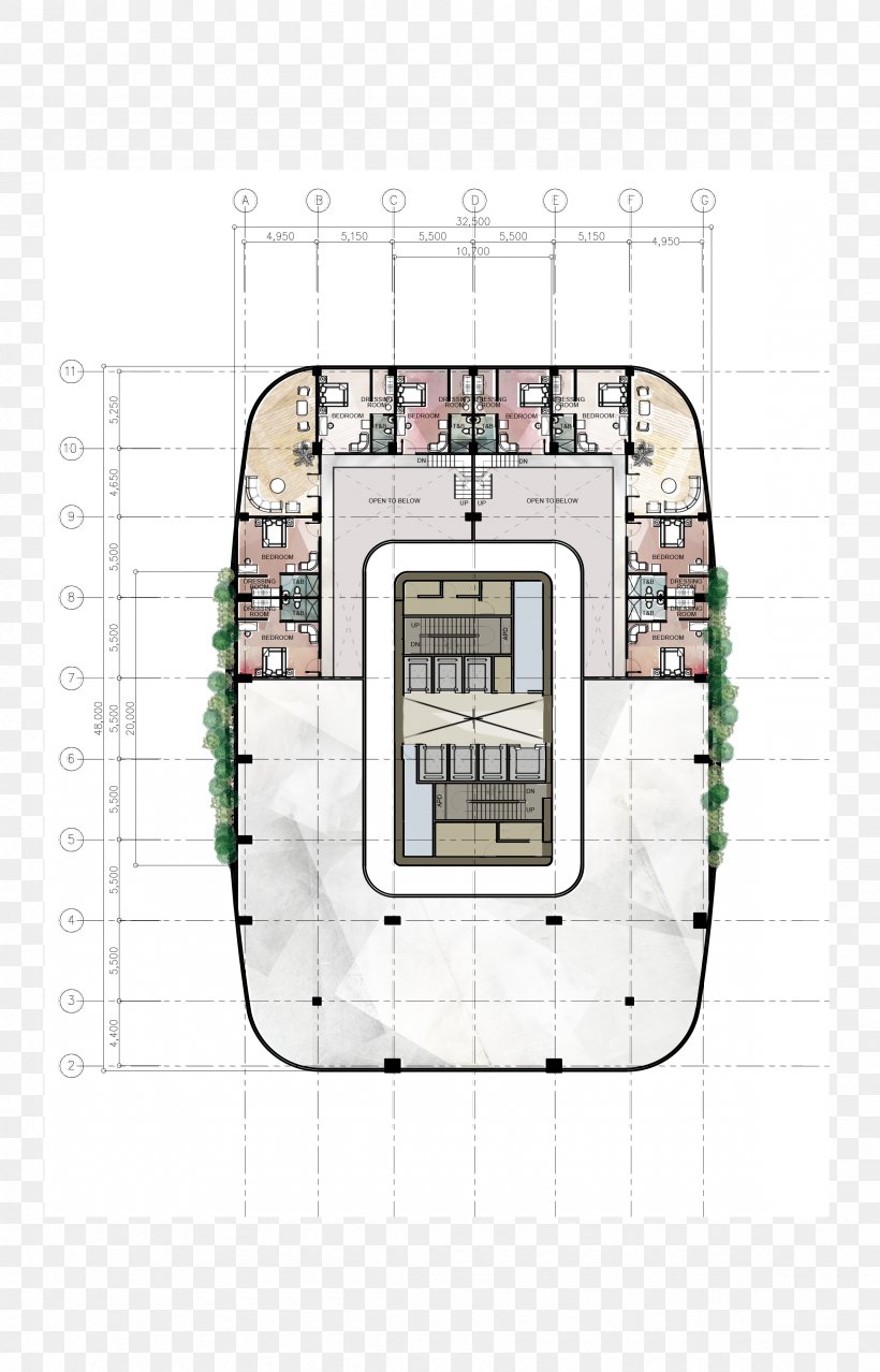 Highrise Building Floor Plan Architecture House Plan, PNG