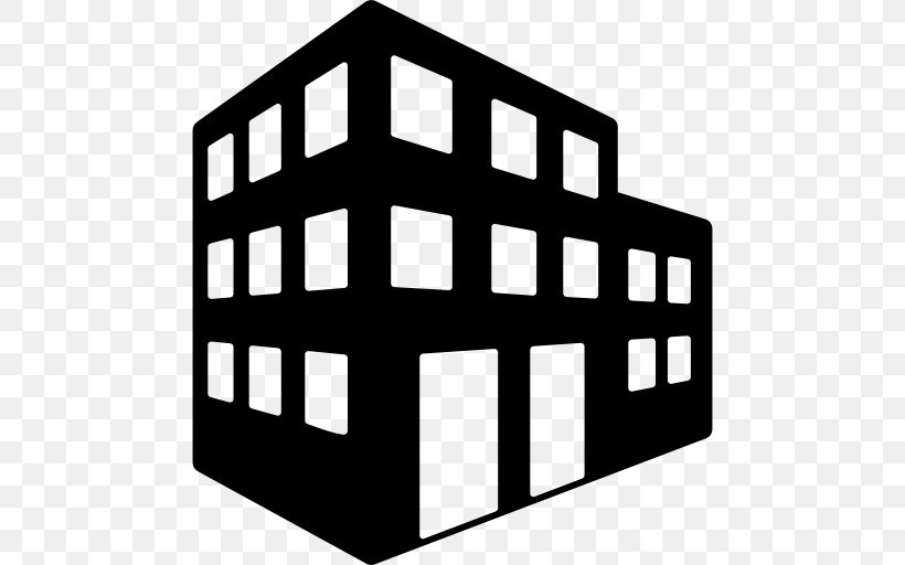 Commercial Building Office Biurowiec Clip Art, PNG, 512x512px, Building, Area, Biurowiec, Black And White, Brand Download Free