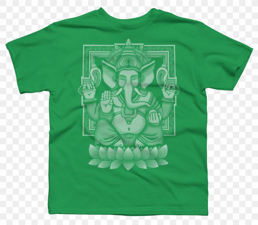 Ganesha T-shirt Hoodie Shiva Bluza, PNG, 1800x1575px, Ganesha, Active Shirt, Bluza, Brand, Green Download Free