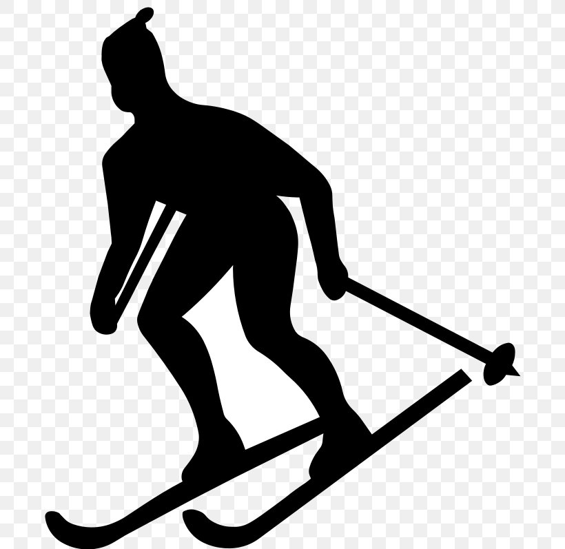 Skiing Silhouette Clip Art, PNG, 700x797px, Skiing, Area, Black, Black And White, Crosscountry Skiing Download Free