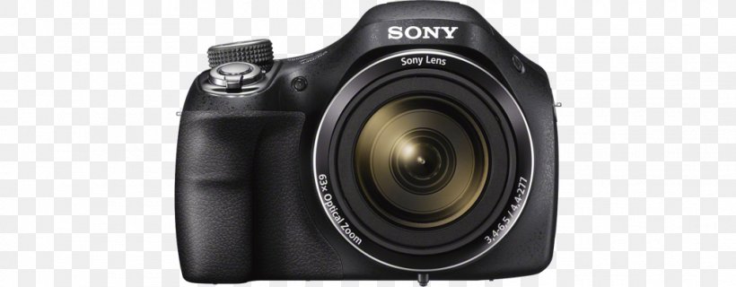 Digital SLR Sony Cyber-Shot DSC-H400 20.1 MP Compact Digital Camera, PNG, 1014x396px, Digital Slr, Bridge Camera, Camera, Camera Accessory, Camera Lens Download Free