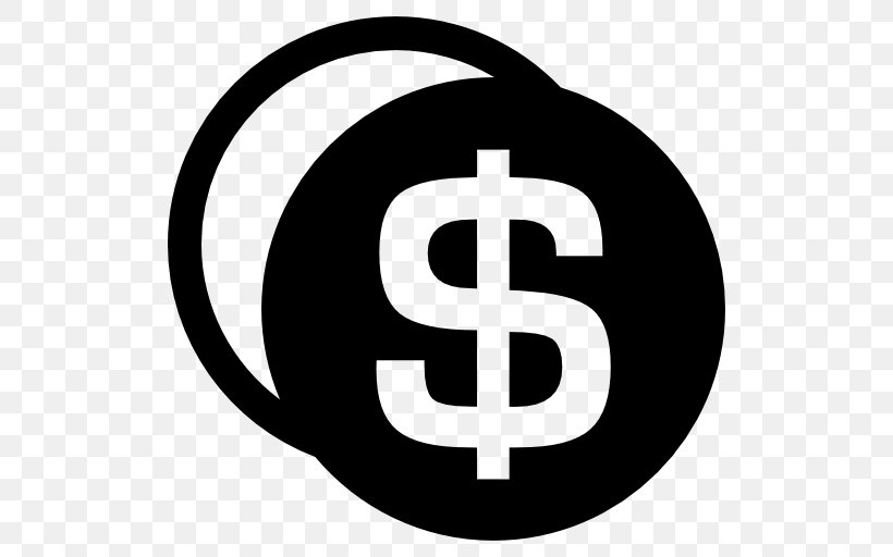 Logo Money Coin Clip Art United States Dollar, PNG, 512x512px, Logo, Black White M, Blackandwhite, Brand, Claude Monet Download Free