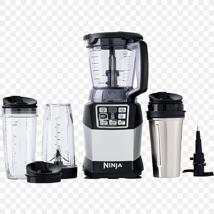 Blender Ninja Nutri Ninja Auto-iQ Compact BL492 Food Processor Meal Home Appliance, PNG, 1200x1200px, Blender, Bowl, Coffeemaker, Cup, Drink Download Free