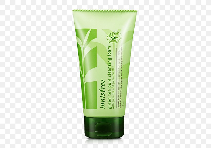 Innisfree Green Tea Cleansing Foam Cream Cleanser, PNG, 575x575px, Green Tea, Banila Co Clean It Zero, Cleanser, Cosmetics, Cream Download Free