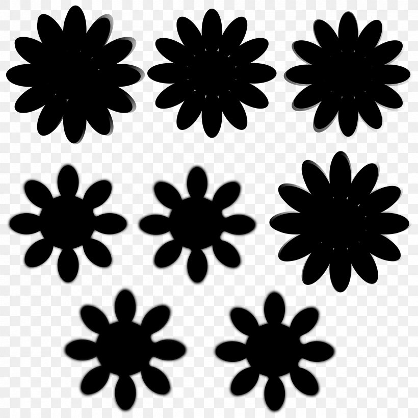 Pattern Symmetry Daisy Family Common Daisy Black M, PNG, 2400x2400px, Symmetry, Black, Black M, Blackandwhite, Common Daisy Download Free