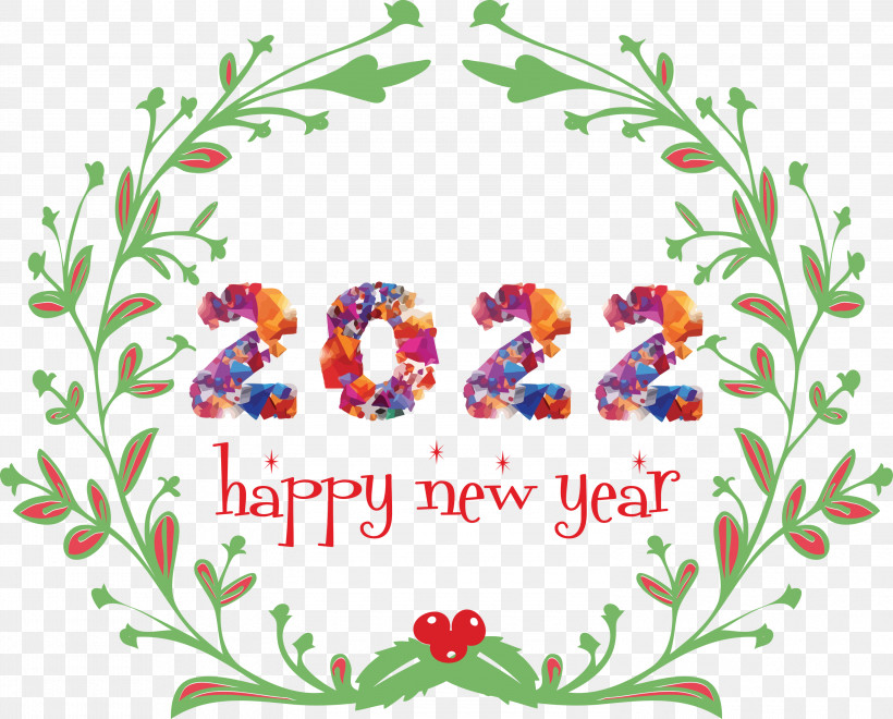 2022 Happy New Year 2022 2022 New Year, PNG, 3000x2415px, Floral Design, Creativity, Cut Flowers, Flower, Leaf Download Free