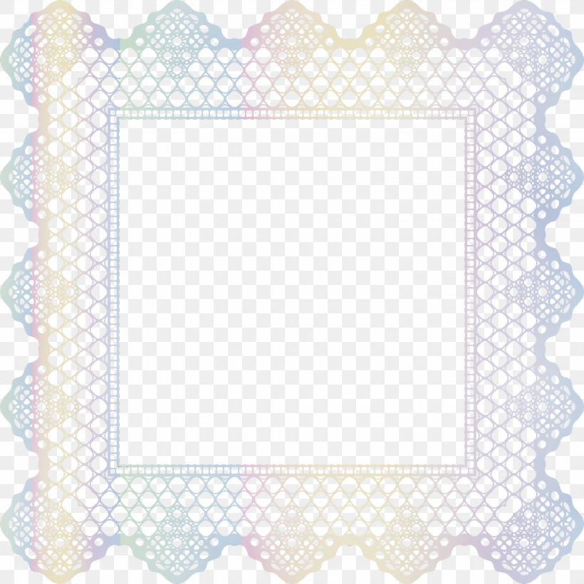 Picture Frame, PNG, 3000x3000px, Square Lace, Paint, Picture Frame, Rectangle, Watercolor Download Free