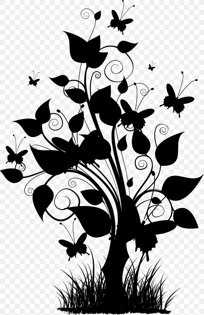 Image Floral Design Illustration Plants, PNG, 2304x3557px, Floral Design, Art, Blackandwhite, Botany, Branch Download Free