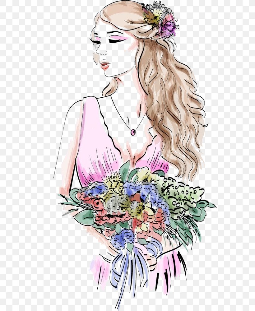 Plant Flower Cut Flowers Costume Design, PNG, 631x1000px, Watercolor Girl, Abstract Girl, Costume Design, Cut Flowers, Fashion Girl Download Free