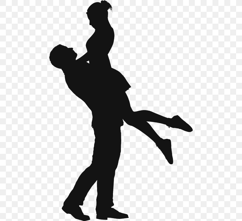 Silhouette Couple Clip Art, PNG, 488x747px, Silhouette, Black And White, Couple, Footwear, Hand Download Free