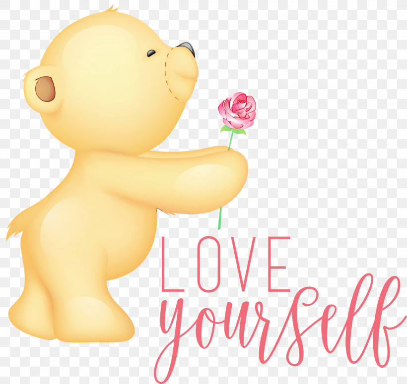 Teddy Bear, PNG, 3000x2839px, Love Yourself, Biology, Character, Flower, Human Biology Download Free