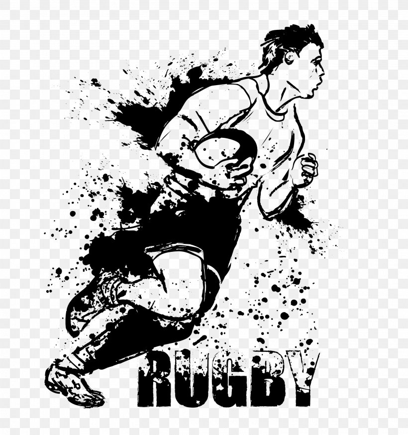 Rugby Union Sport, PNG, 3030x3230px, Rugby Union, Art, Black And White, Cartoon, Fiction Download Free
