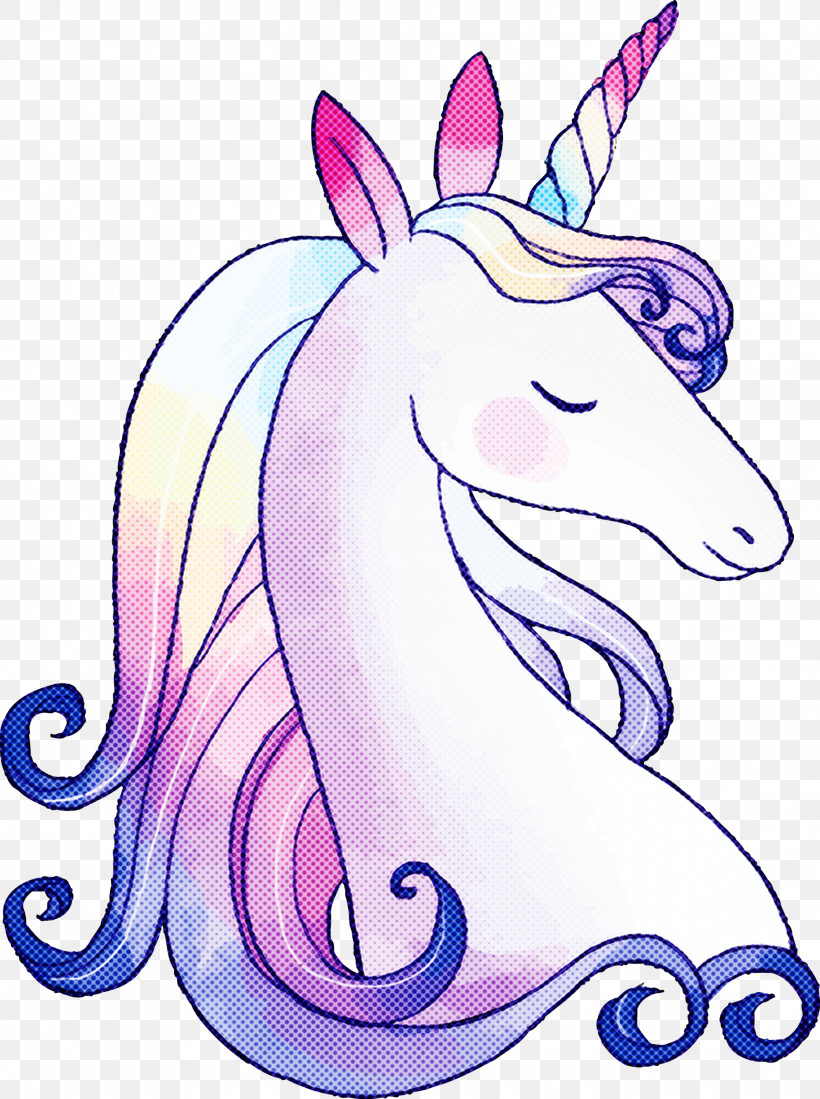 Unicorn, PNG, 2238x3000px, Watercolor Unicorn, Animal Figure, Coloring Book, Mane, Pink Download Free