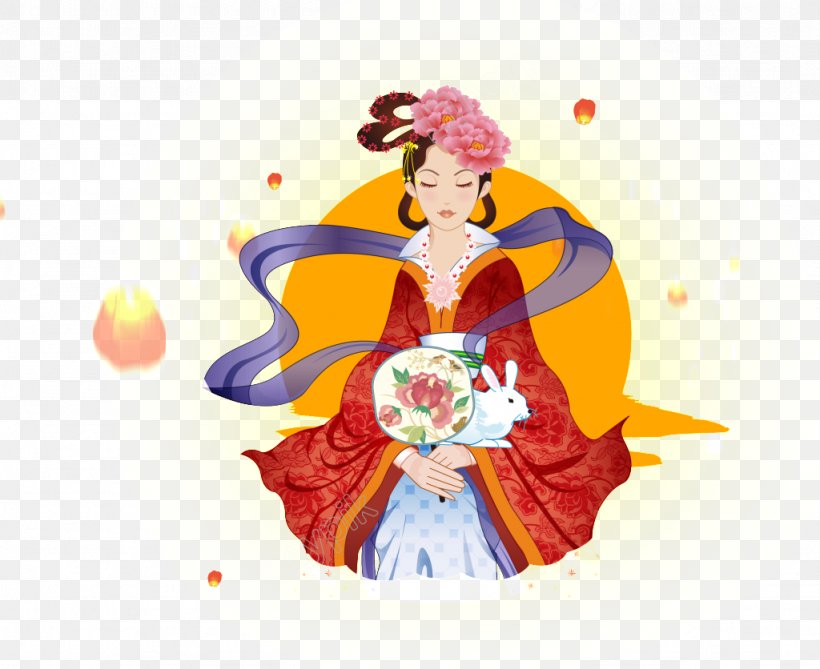 Chang'e Image Portable Network Graphics Mid-Autumn Festival Mama & Papa, PNG, 1024x836px, Watercolor, Cartoon, Flower, Frame, Heart Download Free