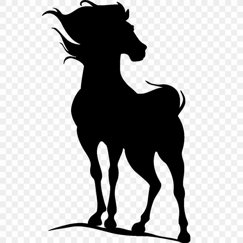 Horse Stallion Silhouette Wall Decal Stencil, PNG, 1200x1200px, Horse, Animal, Black, Black And White, Colt Download Free