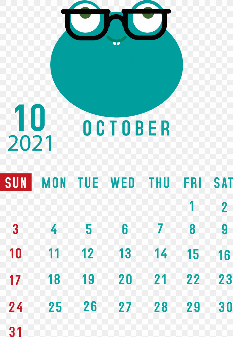 October 2021 Printable Calendar October 2021 Calendar, PNG, 2076x3000px, October 2021 Printable Calendar, Aqua M, Biology, Calendar System, Eyewear Download Free