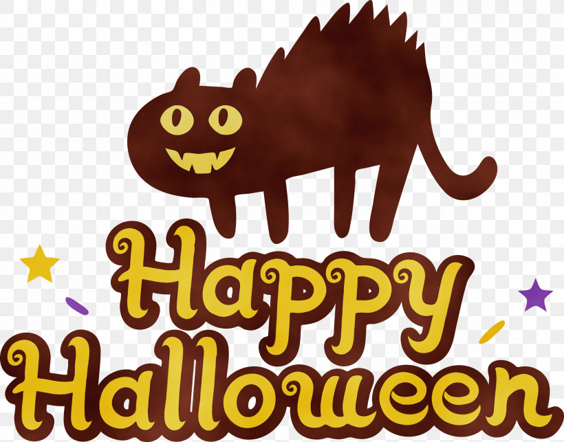 Cat Logo Small Snout Meter, PNG, 3000x2354px, Happy Halloween, Cat, Logo, Meter, Paint Download Free