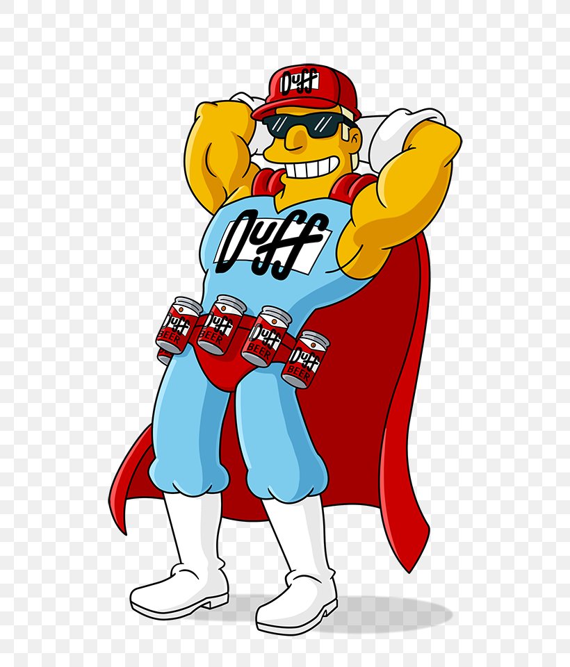 Duffman Homer Simpson Marge Simpson Milhouse Van Houten Grampa Simpson, PNG, 550x960px, Duffman, Area, Art, Artwork, Bart Simpson Download Free