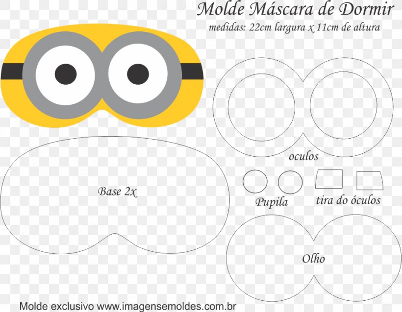 Mask Minions Blindfold Molde Sleep, PNG, 959x745px, Mask, Area, Beak, Blindfold, Brand Download Free