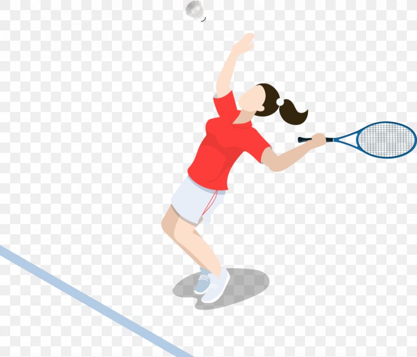Badminton Euclidean Vector, PNG, 935x800px, Badminton, Area, Badmintonracket, Ball Game, Cartoon Download Free