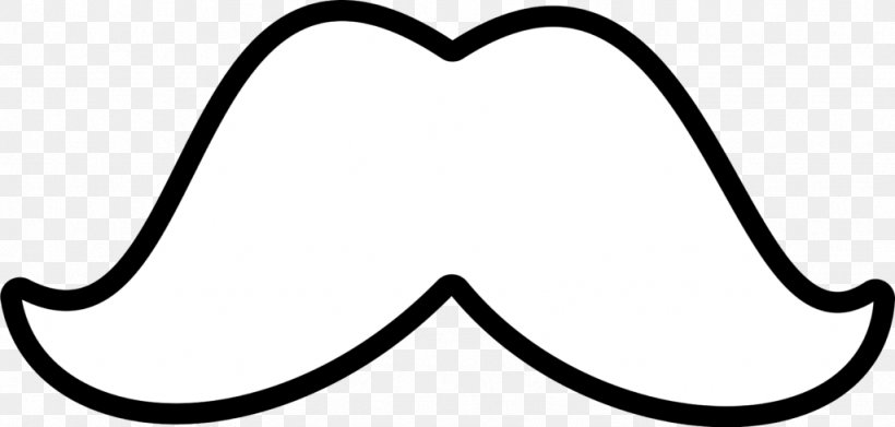 Moustache White Clip Art, PNG, 1024x489px, Moustache, Area, Black, Black And White, Black M Download Free