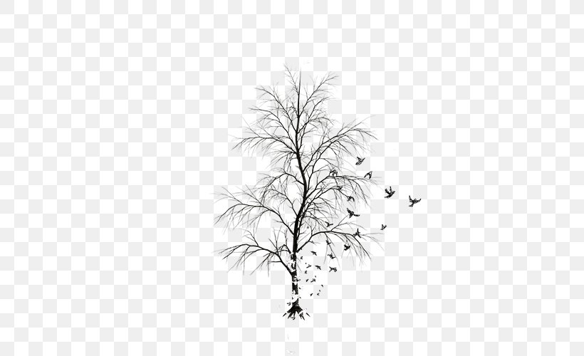 Twig White Leaf Black Pattern, PNG, 500x500px, Twig, Black, Black And White, Branch, Leaf Download Free