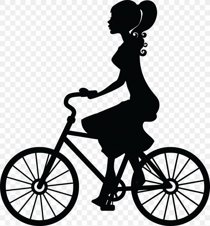 Bicycle Silhouette Cycling Clip Art, PNG, 4000x4303px, Watercolor, Cartoon, Flower, Frame, Heart Download Free