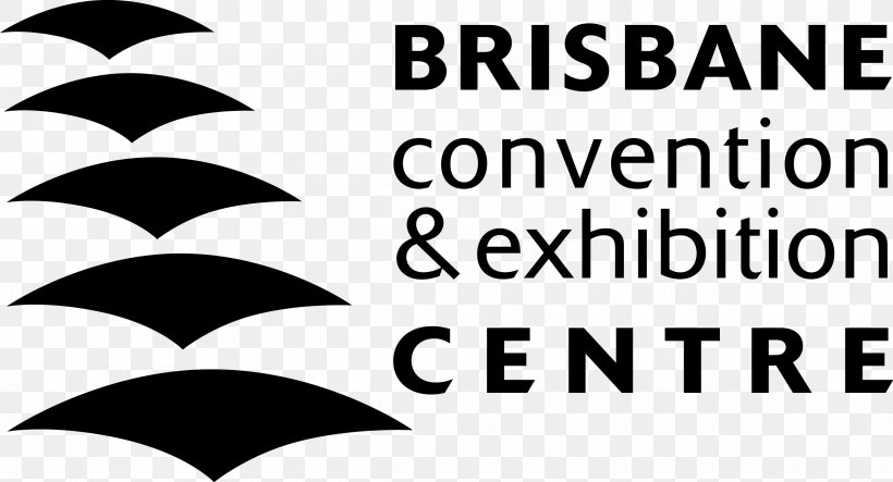 Brisbane Convention & Exhibition Centre Convention Center Logo, PNG, 2419x1308px, Convention Center, Area, Australia, Black, Black And White Download Free