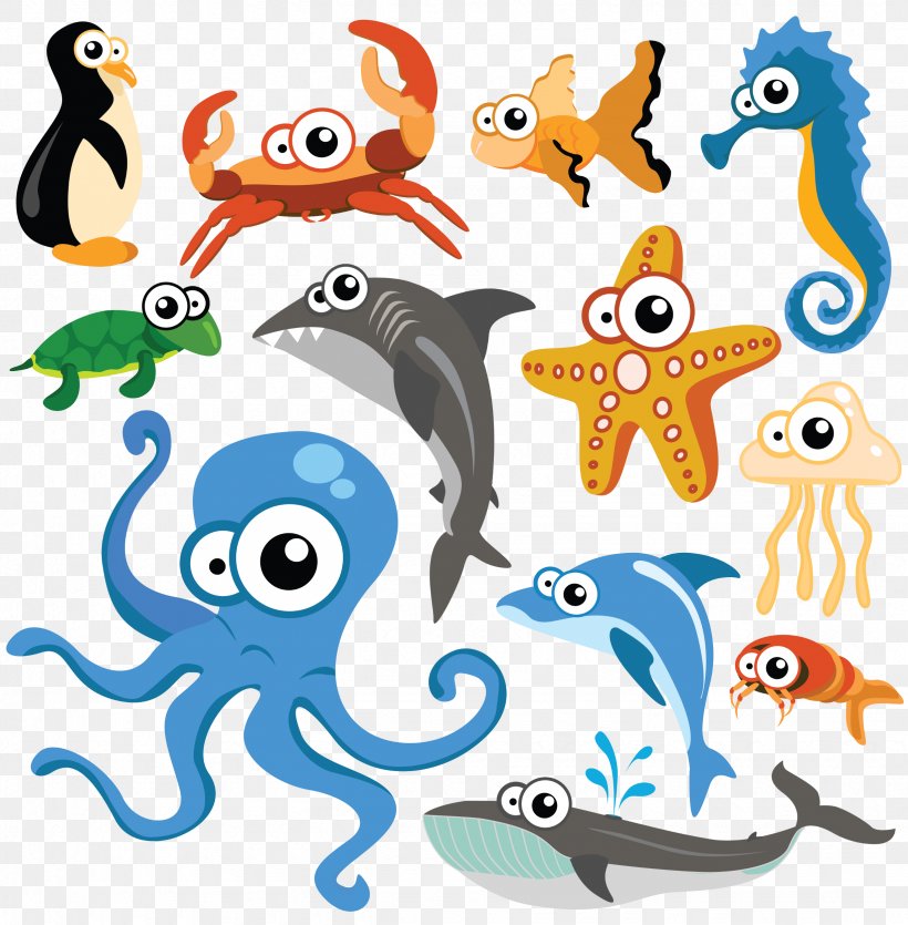 Aquatic Animal Deep Sea Creature Marine Life Ocean, PNG, 2455x2500px, Aquatic Animal, Animal, Animal Figure, Artwork, Cartoon Download Free