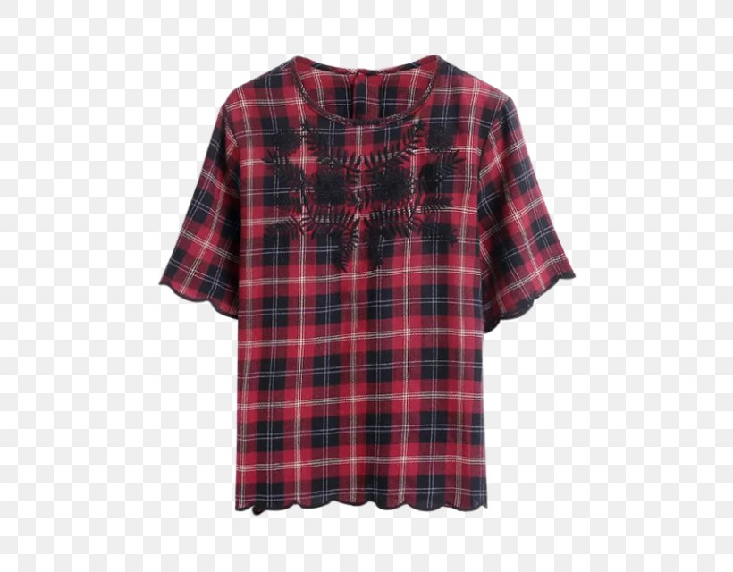 Blouse T-shirt Tartan Sleeve Button, PNG, 480x640px, Blouse, Barnes Noble, Button, Maroon, Plaid Download Free