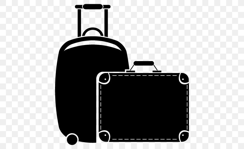 Hand Luggage Black & White, PNG, 500x500px, Hand Luggage, Auto Part, Baggage, Black M, Black White M Download Free