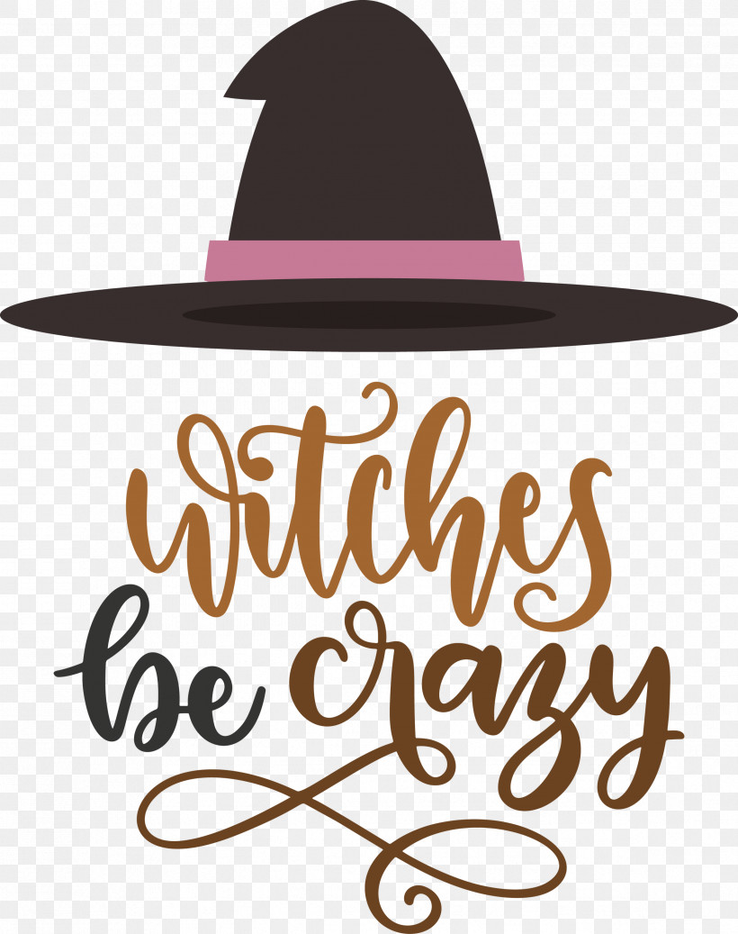 Happy Halloween Witches Be Crazy, PNG, 2371x3000px, Happy Halloween, Hat, Logo, Meter Download Free