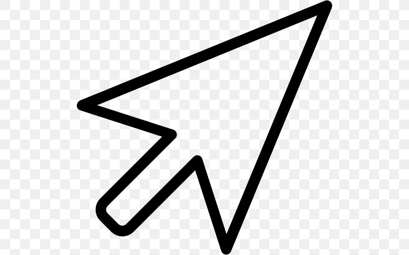 Computer Mouse Pointer Cursor Arrow, PNG, 512x512px, Computer Mouse, Area, Black, Black And White, Computer Download Free