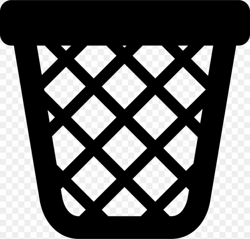 Rubbish Bins & Waste Paper Baskets Recycling Bin, PNG, 980x936px, Rubbish Bins Waste Paper Baskets, Area, Black And White, Free, Glass Download Free