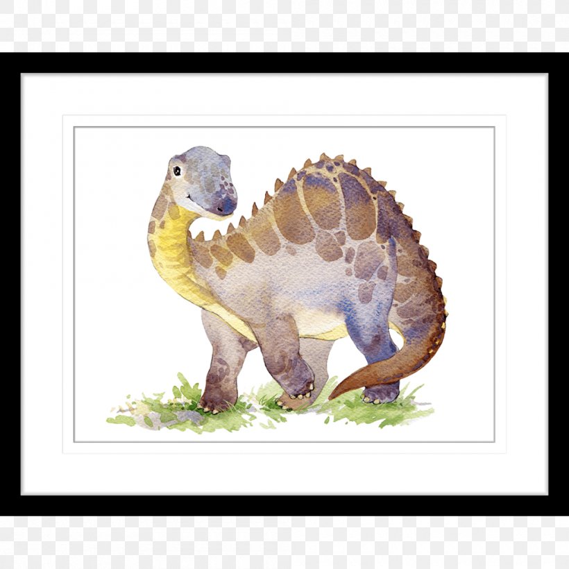 Dinosaur Watercolor Painting Drawing, PNG, 1000x1000px, Dinosaur, Art, Drawing, Extinction, Fauna Download Free
