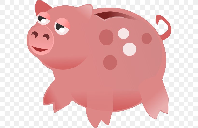 Domestic Pig Piggy Bank Clip Art, PNG, 600x529px, Domestic Pig, Bank, Html, Mammal, Money Download Free