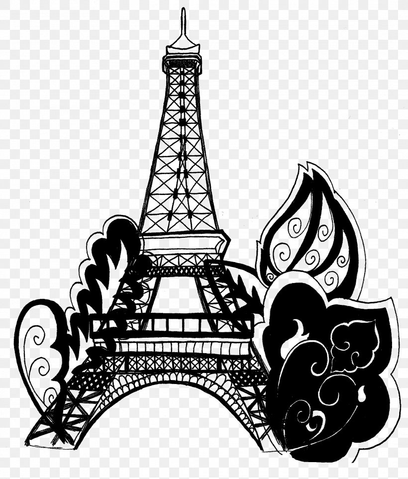 Eiffel Tower Coloring Book Drawing Clip Art, PNG, 2124x2496px, Watercolor, Cartoon, Flower, Frame, Heart Download Free