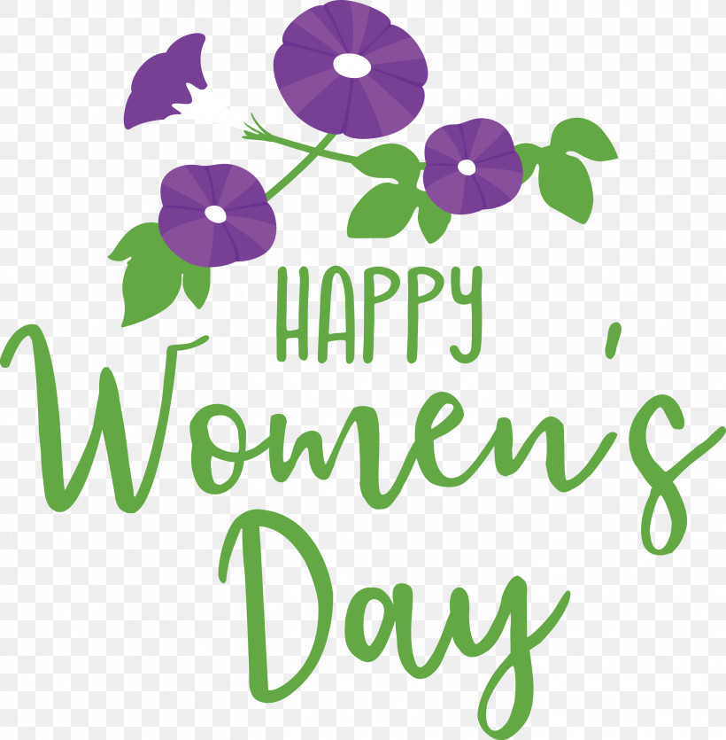 Happy Women’s Day, PNG, 2943x3000px, Floral Design, Flower, Green, Leaf, Logo Download Free