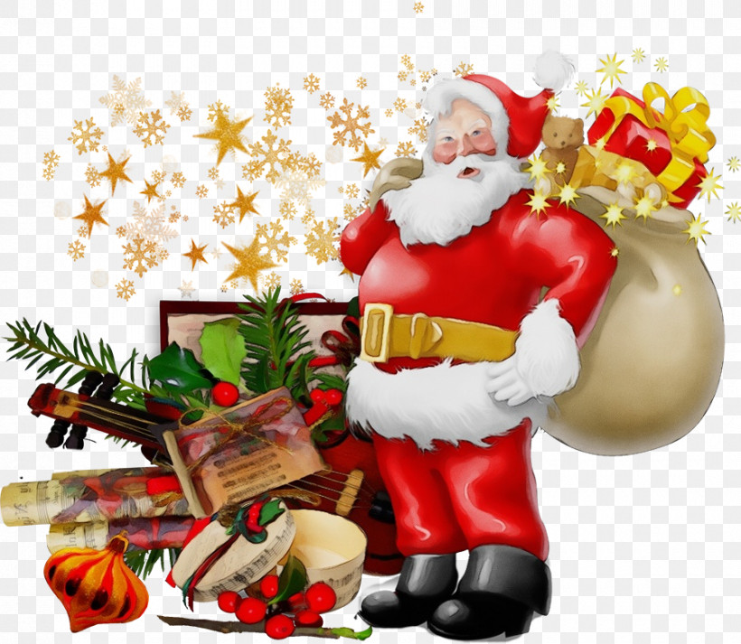 Santa Claus, PNG, 900x783px, Watercolor, Christmas, Christmas Decoration, Christmas Eve, Christmas Ornament Download Free