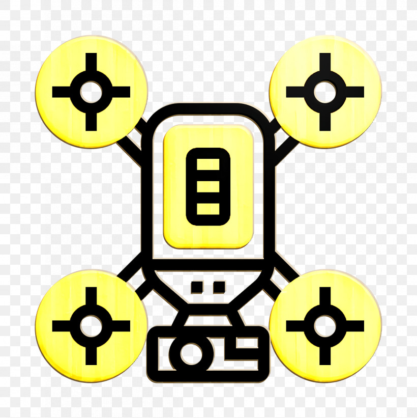Artificial Intelligence Icon Drone Icon, PNG, 1198x1200px, Artificial Intelligence Icon, Drone Icon, Line, Symbol, Yellow Download Free