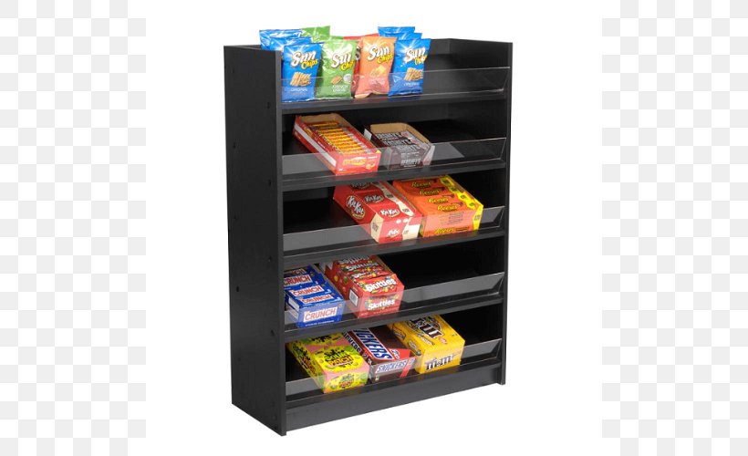 Shelf Chocolate Bar Candy Display Case Snack, PNG, 500x500px, Shelf, Bar, Biscuit, Bookcase, Candy Download Free