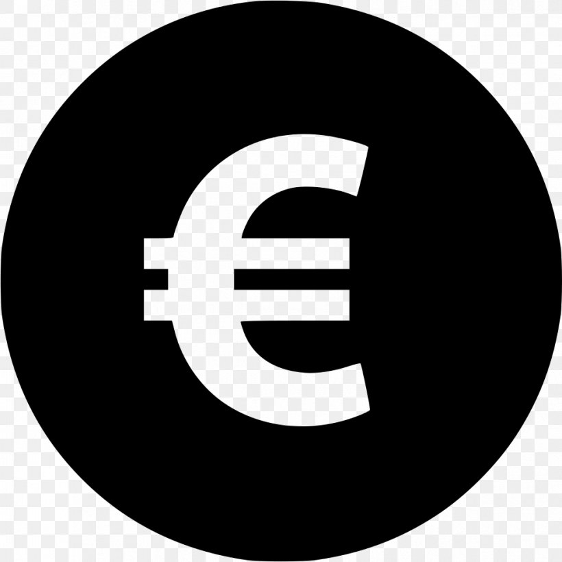 Euro Sign Money, PNG, 981x982px, Euro Sign, Black And White, Brand, Coin, Currency Download Free