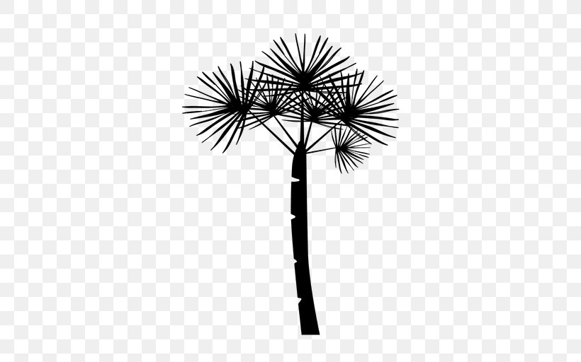 Silhouette Arecaceae, PNG, 512x512px, Silhouette, Arecaceae, Arecales, Black And White, Borassus Flabellifer Download Free