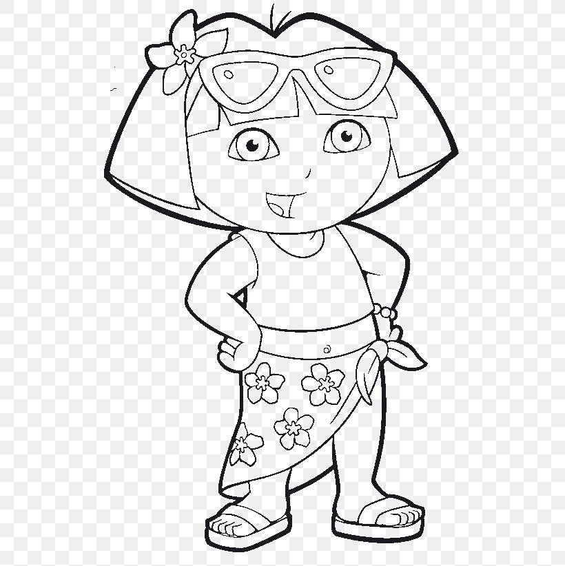 Coloring Book Colouring Pages Christmas Coloring Pages Boots The Monkey! Dora The Explorer, PNG, 522x822px, Watercolor, Cartoon, Flower, Frame, Heart Download Free