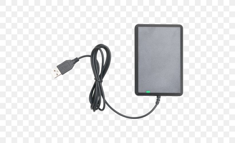Radio-frequency Identification Card Reader Contactless Smart Card Contactless Payment Secure Digital, PNG, 500x500px, Radiofrequency Identification, Ac Adapter, Adapter, Battery Charger, Cable Download Free